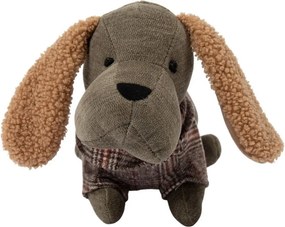 Zarážka k dverám jazvečík Dachshund s kockovaným svetríkom – 35*15*17 cm
