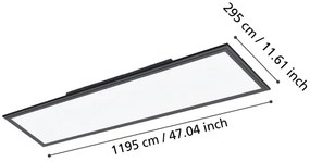 Eglo 900821 - LED Stropné svietidlo SALOBRENA LED/33W/230V 120x30 cm čierna