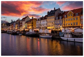Obraz - Nyhavn, Kodaň (90x60 cm)