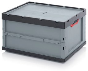 Skladacia prepravka s vekom, 800 x 600 x 445 mm