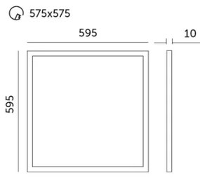 LED podhľadový panel BALIS LED/40W/230V 4000K 59,5x59,5 cm