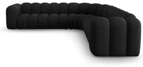 Antracitová ženilková modulárna rohová pohovka Lupine – Micadoni