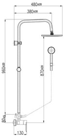RAV Slezák NL182.5/7ZRK - Sprchová súprava s batériou NIL, kartáčovaná ružovo-zlatá