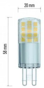 LED žiarovka Classic JC 4,2W G9 neutrálna biela - ZQ9543