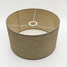 Luster na lanku AIDA 1xE27/15W/230V priemer 35 cm dub/rafia