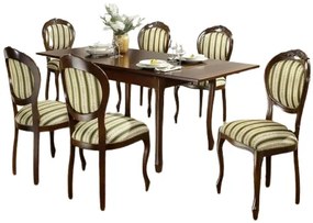 (3632) FILIPPO jedálenský stôl so stoličkami orech/žltá