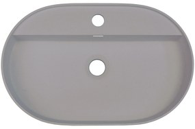 Deante Silia, granitové umývadlo na dosku 550x350x125 mm, šedá metalíza, DEA-CQS_SU6B