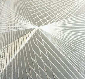Koberec Allianz 6305 GREY – sivý vzorovaný obdĺžnik Rozmer: 80x150 cm