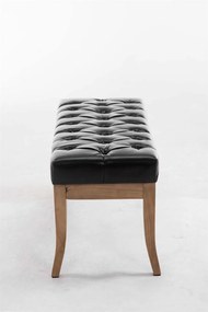 Lavica Ramses 100, drevené nohy antik svetlé - Čierna