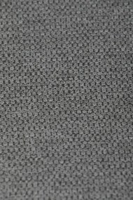 Relaxačné kreslo ušiak s taburetom ROYAL II — kov, látka, sivá