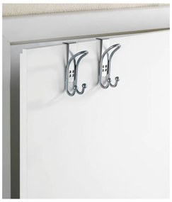Súprava 2 závesných háčikov na dvere v striebornej farbe Wenko Door Hook