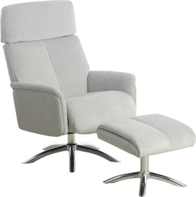 XXXLutz RELAXAČNÉ KRESLO S PODNOŽKOU, textil, sivá P & B - Online Only obývacie izby - 002694004801