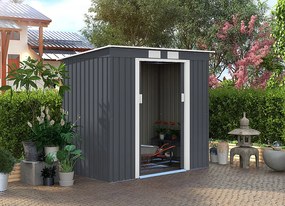 Záhradný domček plocha 201 x 121 cm (šedá)