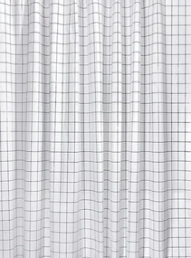 Aqualine Aqualine, Sprchový záves 180x180cm, vinyl, čierna / biela štvorcový vzor, ZV022
