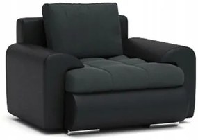 Luxusné pohodlné kreslo tmavo čiernej farby 95 x 90 cm