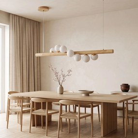 Toolight Toolight, závesné stropné svietidlo 120cm, 7xG9, APP1907-7CP, hnedá, OSW-66580
