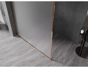 Mexen Kioto-XF, sprchová zástena s rámom 150 x 202 cm, 10mm sklo námraza, profil ružové zlato, 800-150-104-60-30-X