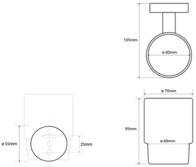Sapho Sapho, X-ROUND pohár, chróm, XR903