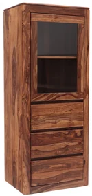 Indický nábytok - Vitrína Tina 60x150x45 indický masív palisander Natural