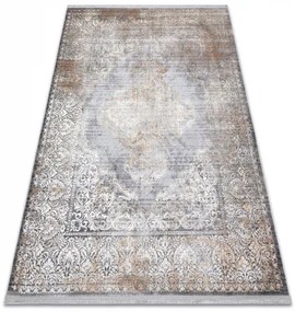 Moderný koberec LUCE 80 ornament vintage - Štrukturálny sivá / horčica Veľkosť: 115x170 cm