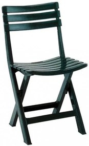 Záhradné skladacie stolička FOLDI 4 ks — zelená, plast