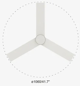 FARO 34295-1TW- LED Stmiev. ventilátor RUDDER S LED/18W/230V 2700/4000/6500K + DO
