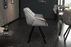 Stolička The Dutch Comfort zamatovo šedá