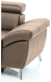 Kožená rohová sedacia súprava SALERNO II L, ľavá, hnedá, rozkladacia