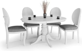 Rozkladací jedálenský stôl WILLIAM biely