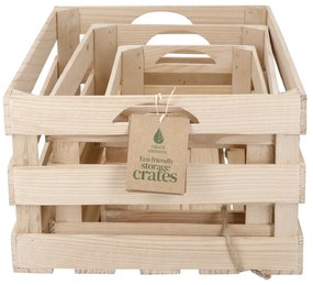 Kitchen Craft Drevená bednička Natural Veľkosť M