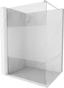 Mexen Kioto, sprchová zástena Walk-In 100 x 200 cm, 8mm číre sklo-námraza, brúsená oceľ profil, 800-100-101-97-35