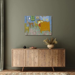 Sklenený obraz - Vincent van Gogh, The Bedroom, reprodukcia (70x50 cm)