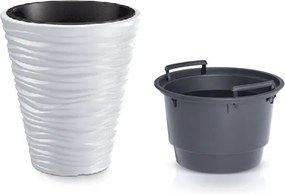 Plastový kvetináč DBSA350 34,5 cm - biela