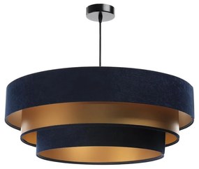 Luster na lanku TRINITI 1xE27/60W/230V modrá/zlatá