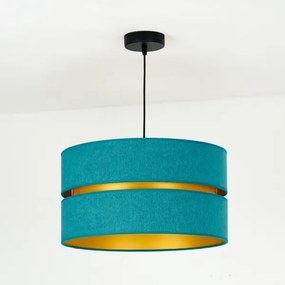 Duolla - Luster na lanku DUO 1xE27/15W/230V pr. 40 cm tyrkysová/zlatá