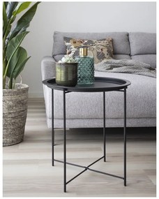 Kovový okrúhly odkladací stolík ø 47 cm Bastia – House Nordic