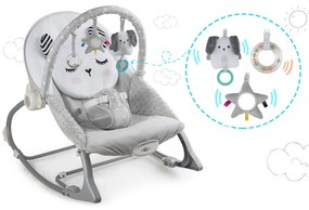 Hojdacie lehátko Nukido s vibráciou - sivé