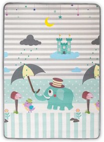 Rolovacia podložka pre deti Kinder 120x178 cm - čísla a sloník