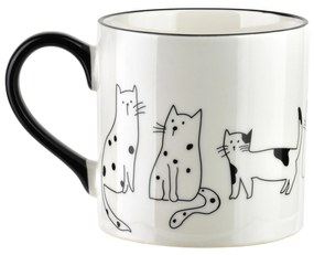 Porcelánový hrnek COTTELLO 370 ml bílý/černý