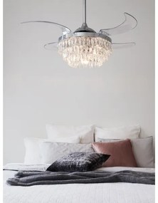 FANAWAY 212923 - LED Stropný ventilátor VEIL 6xE14/4,5W/230V chróm + DO