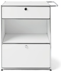 Kovová kávová komoda »CN3« s 2 zásuvkami, biela