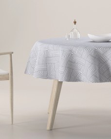 Obrus okrúhly farba produktu strieborná látka zapletaná, vzorované
