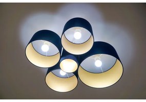 Duolla - Stropné svietidlo ROLLER PENTO 5xE27/60W/230V modrá