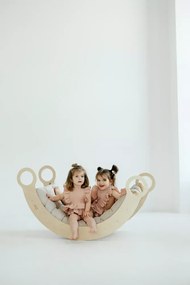 Montessori drevená hojdačka prírodná L Čierna