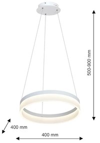Závesné LED svietidlo Ring, 1x LED 24w, 4000k, w