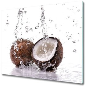 Sklenená doska na krájanie Kokos a voda 60x52 cm