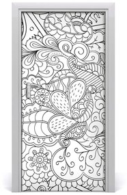 Samolepiace fototapety na dvere pozadia Zentangle 85x205 cm