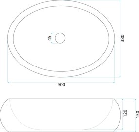 Rea Mika, umývadlo na dosku 480x380x155 mm, imitácia kameňa, REA-U4333