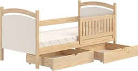 Posteľ dzieciece drevená z tablica suchoscieralna Amely 80x190 - Limetka - Koncovka Série