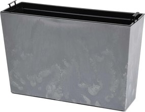 PLASTOVÝ KVETINÁČ BLOOM 36X56 CM IMITÁCIA BETÓNU SIVÁ